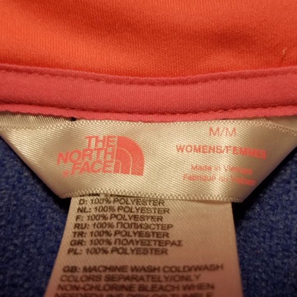 The North Face Heather Blue & Pink Half Dome Logo Hoodie Sweatshirt - Picture 2 of 11